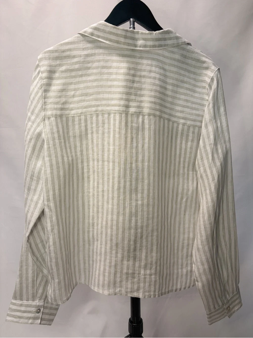 NWT Rachel Zoe 100% Linen Striped Shirt—Size L - Picture 7 of 7